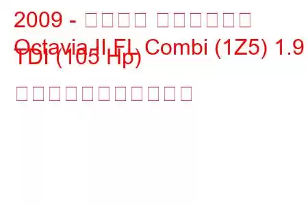 2009 - シュコダ オクタヴィア
Octavia II FL Combi (1Z5) 1.9 TDI (105 Hp) の燃料消費量と技術仕様