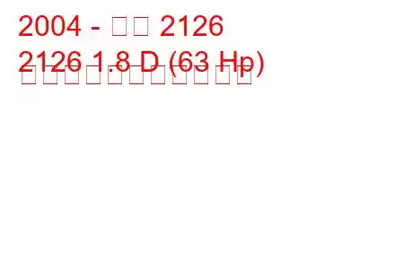 2004 - イジ 2126
2126 1.8 D (63 Hp) の燃料消費量と技術仕様