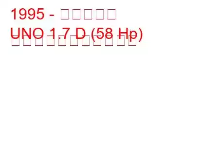 1995 - フィアット
UNO 1.7 D (58 Hp) の燃料消費量と技術仕様