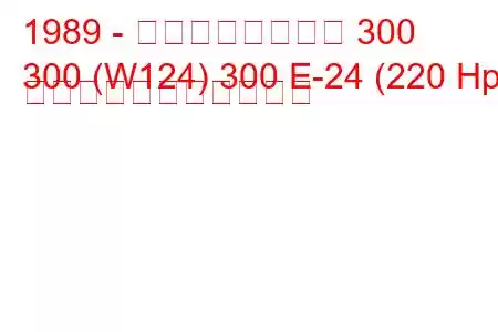 1989 - メルセデスベンツ 300
300 (W124) 300 E-24 (220 Hp) の燃料消費量と技術仕様