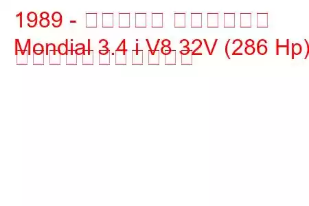1989 - フェラーリ モンディアル
Mondial 3.4 i V8 32V (286 Hp) の燃料消費量と技術仕様