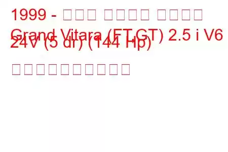 1999 - スズキ グランド ビターラ
Grand Vitara (FT,GT) 2.5 i V6 24V (5 dr) (144 Hp) 燃料消費量と技術仕様