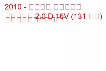 2010 - シボレー オーランド
オーランド 2.0 D 16V (131 馬力) の燃料消費量と技術仕様