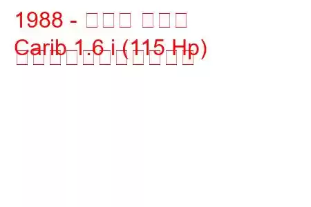 1988 - トヨタ カリブ
Carib 1.6 i (115 Hp) の燃料消費量と技術仕様
