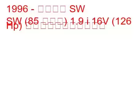 1996 - サターン SW
SW (85 タイプ) 1.9 i 16V (126 Hp) の燃料消費量と技術仕様