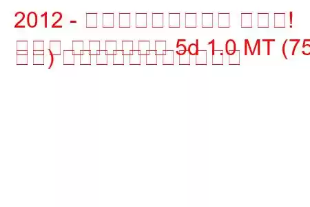 2012 - フォルクスワーゲン アップ!
アップ ハッチバック 5d 1.0 MT (75 馬力) の燃料消費量と技術仕様