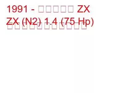 1991 - シトロエン ZX
ZX (N2) 1.4 (75 Hp) の燃料消費量と技術仕様