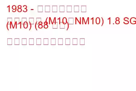 1983 - 日産プレーリー
プレーリー (M10、NM10) 1.8 SGL (M10) (88 馬力) の燃料消費量と技術仕様
