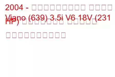 2004 - メルセデス・ベンツ ヴィアノ
Viano (639) 3.5i V6 18V (231 HP) オートマチック コンパクト 燃料消費量と技術仕様