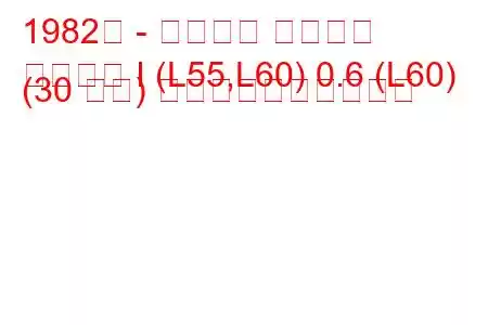 1982年 - ダイハツ クオーレ
クオーレ I (L55,L60) 0.6 (L60) (30 馬力) 燃料消費量と技術仕様