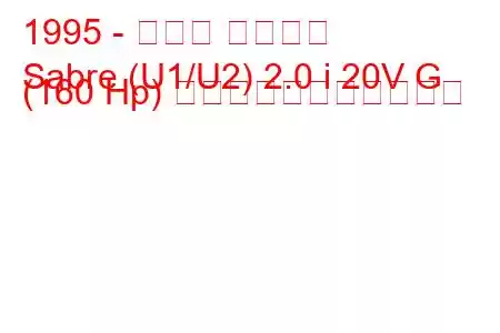 1995 - ホンダ セイバー
Sabre (U1/U2) 2.0 i 20V G (160 Hp) の燃料消費量と技術仕様