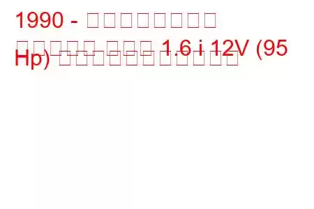 1990 - いすゞインパルス
インパルス クーペ 1.6 i 12V (95 Hp) の燃料消費量と技術仕様