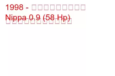 1998 - プロドゥア・ニッパ
Nippa 0.9 (58 Hp) の燃料消費量と技術仕様