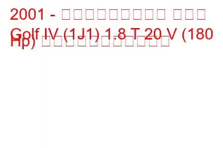 2001 - フォルクスワーゲン ゴルフ
Golf IV (1J1) 1.8 T 20 V (180 Hp) の燃料消費量と技術仕様