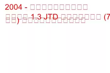 2004 - フィアットのアイデア
アイデア 1.3 JTD マルチジェット (70 馬力) の燃料消費量と技術仕様