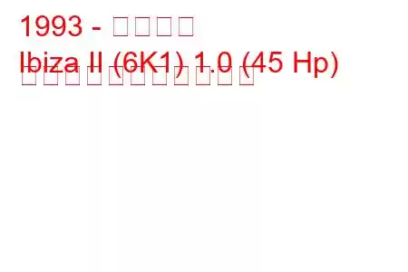 1993 - イビサ島
Ibiza II (6K1) 1.0 (45 Hp) の燃料消費量と技術仕様