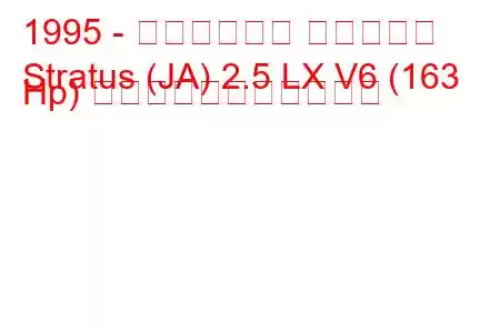 1995 - クライスラー ストラタス
Stratus (JA) 2.5 LX V6 (163 Hp) の燃料消費量と技術仕様