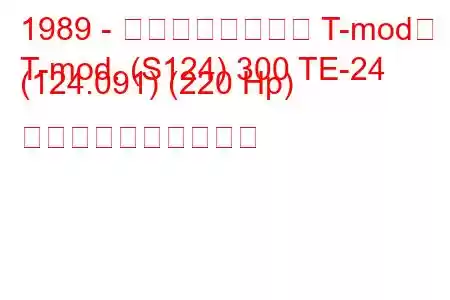 1989 - メルセデスベンツ T-mod。
T-mod. (S124) 300 TE-24 (124.091) (220 Hp) 燃料消費量と技術仕様