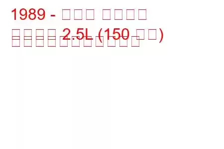1989 - ダッジ デイトナ
デイトナ 2.5L (150 馬力) の燃料消費量と技術仕様