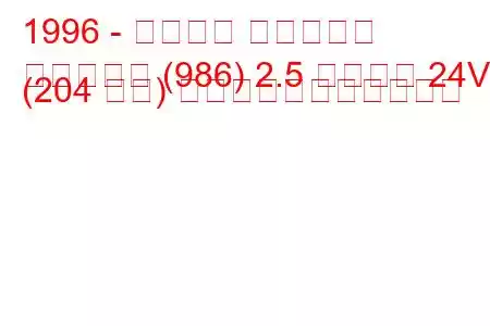 1996 - ポルシェ ボクスター
ボクスター (986) 2.5 ボクサー 24V (204 馬力) の燃料消費量と技術仕様