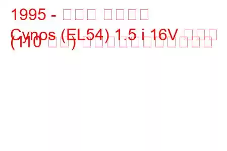 1995 - トヨタ サイノス
Cynos (EL54) 1.5 i 16V ベータ (110 馬力) の燃料消費量と技術仕様