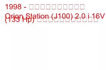 1998 - オリオンに投資しない
Orion Station (J100) 2.0 i 16V (133 Hp) の燃料消費量と技術仕様