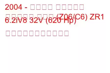 2004 - シボレー コルベット
コルベット クーペ (Z06/C6) ZR1 6.2iV8 32V (620 Hp) の燃料消費量と技術仕様
