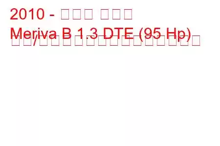 2010 - オペル メリバ
Meriva B 1.3 DTE (95 Hp) 始動/停止時の燃料消費量と技術仕様