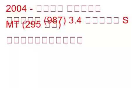 2004 - ポルシェ ボクスター
ボクスター (987) 3.4 ボクスター S MT (295 馬力) の燃料消費量と技術仕様