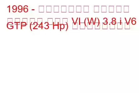 1996 - ポンティアック グランプリ
グランプリ クーペ VI (W) 3.8 i V6 GTP (243 Hp) の燃費と技術仕様