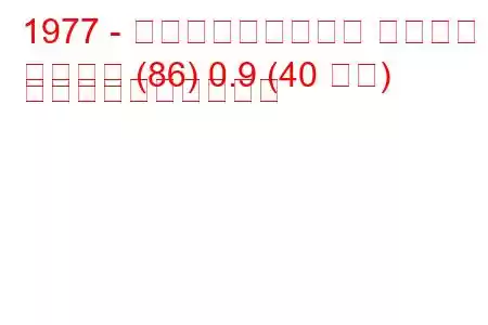 1977 - フォルクスワーゲン ダービー
ダービー (86) 0.9 (40 馬力) 燃料消費量と技術仕様