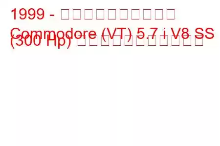 1999 - ホールデン・コモドア
Commodore (VT) 5.7 i V8 SS (300 Hp) の燃料消費量と技術仕様