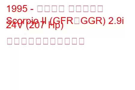 1995 - フォード スコーピオ
Scorpio II (GFR、GGR) 2.9i 24V (207 Hp) の燃料消費量と技術仕様