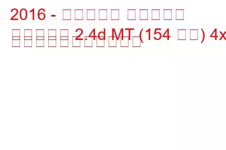 2016 - フィアット フルバック
フルバック 2.4d MT (154 馬力) 4x4 の燃料消費量と技術仕様