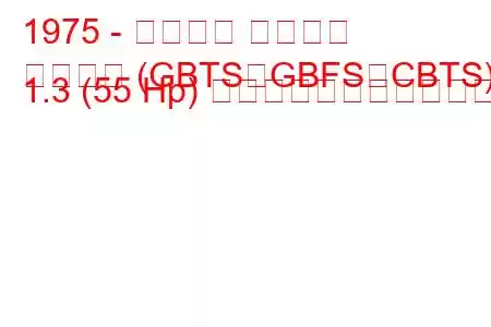 1975 - フォード タウナス
タウヌス (GBTS、GBFS、CBTS) 1.3 (55 Hp) の燃料消費量と技術仕様