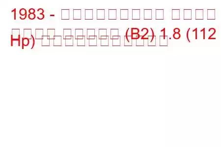 1983 - フォルクスワーゲン パサート
パサート バリアント (B2) 1.8 (112 Hp) の燃料消費量と技術仕様