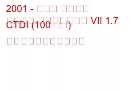 2001 - ホンダ シビック
シビック ファストバック VII 1.7 CTDI (100 馬力) の燃料消費量と技術仕様