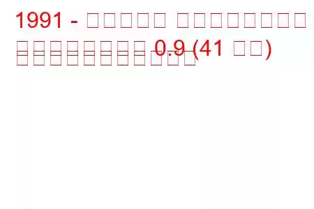 1991 - フィアット チンクエチェント
チンクエチェント 0.9 (41 馬力) の燃料消費量と技術仕様