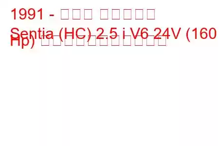 1991 - マツダ センティア
Sentia (HC) 2.5 i V6 24V (160 Hp) の燃料消費量と技術仕様