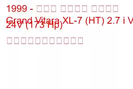 1999 - スズキ グランド ビターラ
Grand Vitara XL-7 (HT) 2.7 i V6 24V (173 Hp) の燃料消費量と技術仕様