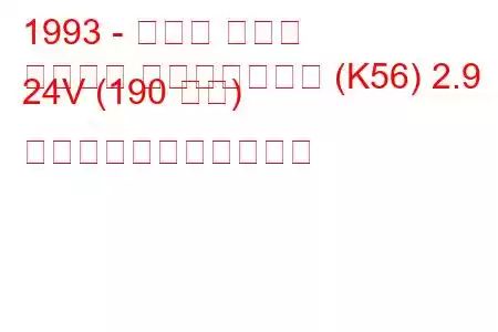 1993 - ルノー ラグナ
ラグーナ グランドツアー (K56) 2.9 24V (190 馬力) の燃料消費量と技術仕様