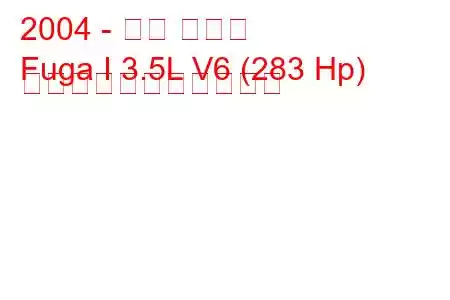 2004 - 日産 フーガ
Fuga I 3.5L V6 (283 Hp) の燃料消費量と技術仕様