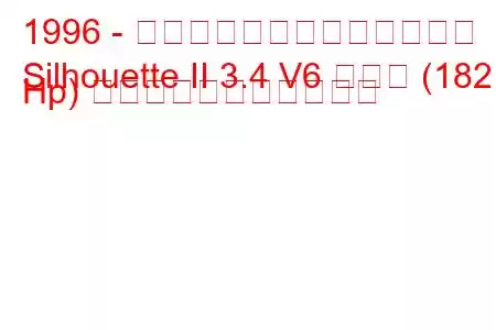 1996 - オールズモビルのシルエット
Silhouette II 3.4 V6 ロング (182 Hp) の燃料消費量と技術仕様