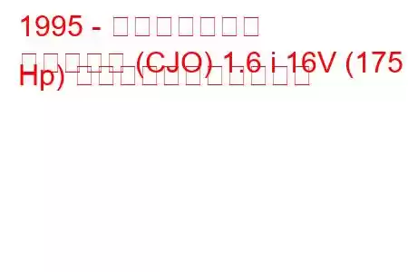 1995 - 三菱ミラージュ
ミラージュ (CJO) 1.6 i 16V (175 Hp) の燃料消費量と技術仕様