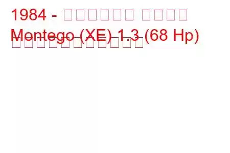 1984 - オースティン モンテゴ
Montego (XE) 1.3 (68 Hp) の燃料消費量と技術仕様
