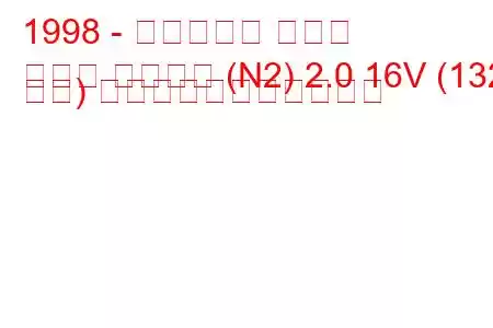 1998 - シトロエン クサラ
クサラ ブレイク (N2) 2.0 16V (132 馬力) の燃料消費量と技術仕様