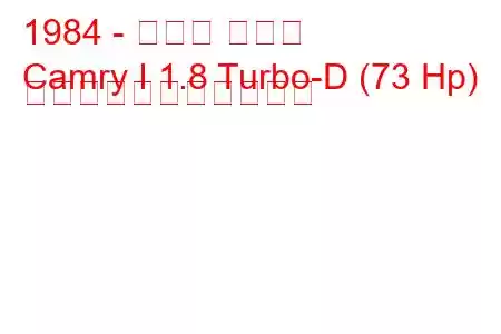 1984 - トヨタ カムリ
Camry I 1.8 Turbo-D (73 Hp) の燃料消費量と技術仕様