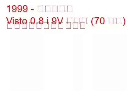 1999 - 起亜ビスタ
Visto 0.8 i 9V ターボ (70 馬力) の燃料消費量と技術仕様