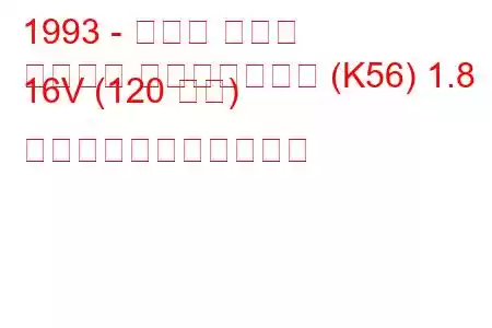 1993 - ルノー ラグナ
ラグーナ グランドツアー (K56) 1.8 16V (120 馬力) の燃料消費量と技術仕様