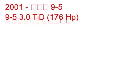 2001 - サーブ 9-5
9-5 3.0 TiD (176 Hp) の燃料消費量と技術仕様